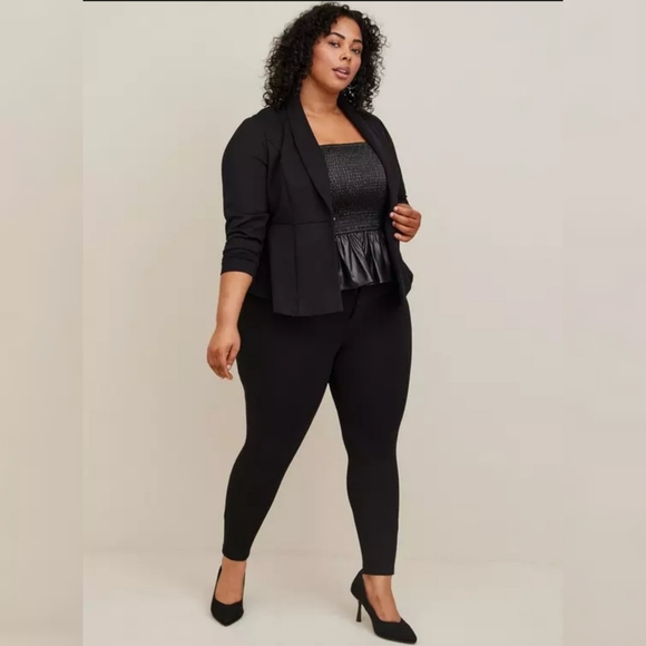Torrid Peplum Faux Leather Smocked Top - Picture 10 of 10